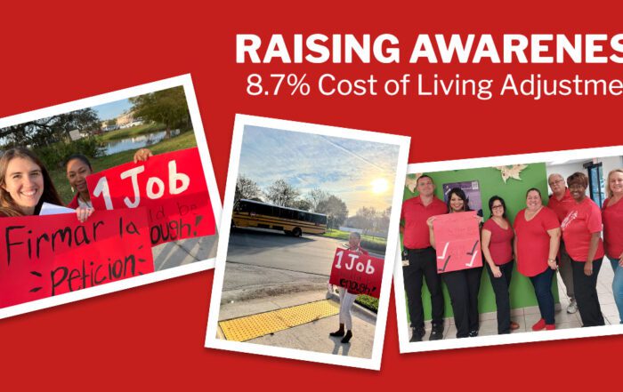 OCEA members are raising awareness for a cost of living adjustment