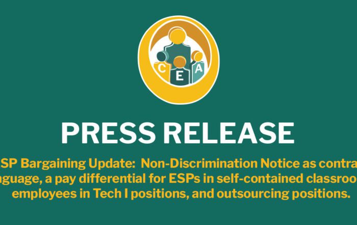 ESP Bargaining Update, non-discrimination notice, pay differentials, tech II positions, and job outsourcing
