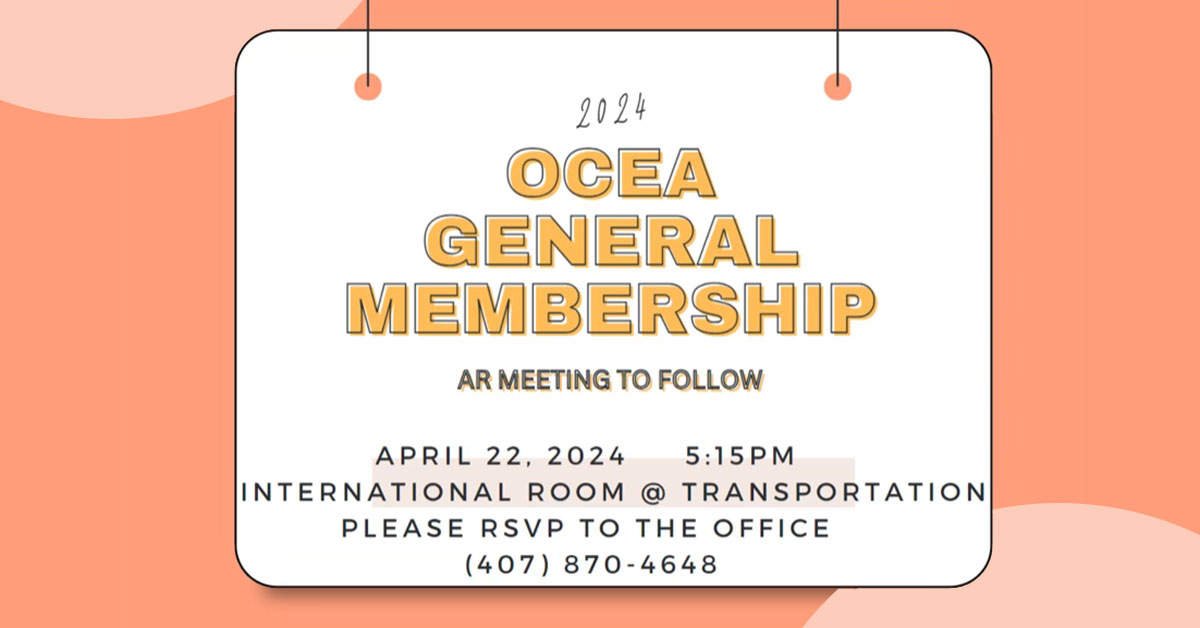 OCEA General Membership Meeting