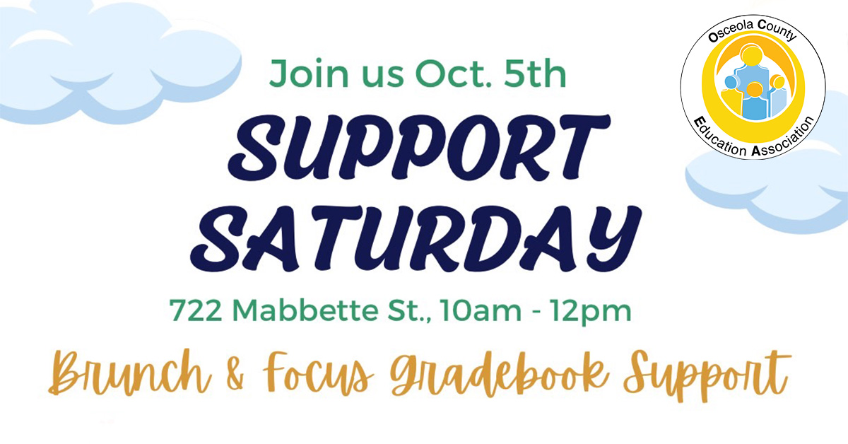 Join us October 5th for Support Saturday for brunch and Focus grade book support.