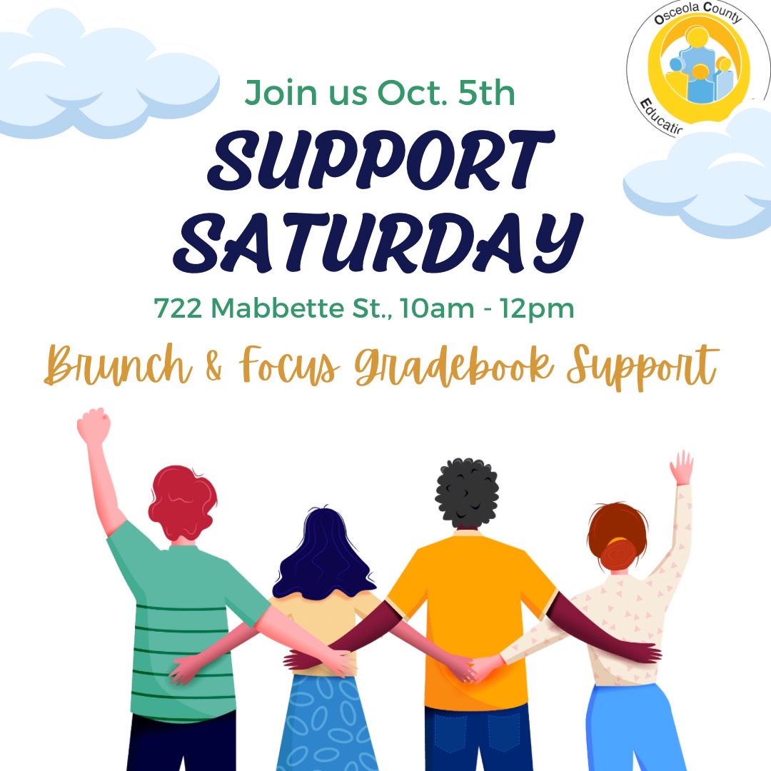 Join us October 5th for Support Saturday for brunch and Focus grade book support. 