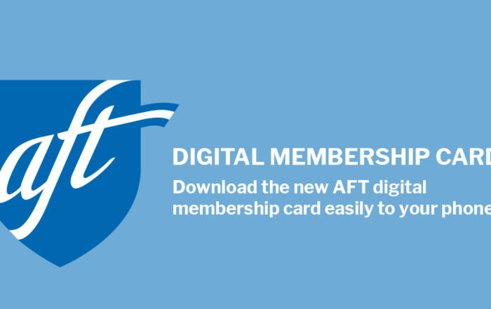 Download the new AFT digital membership card easily to your phone. Follow the instructions and access your official union membership today!