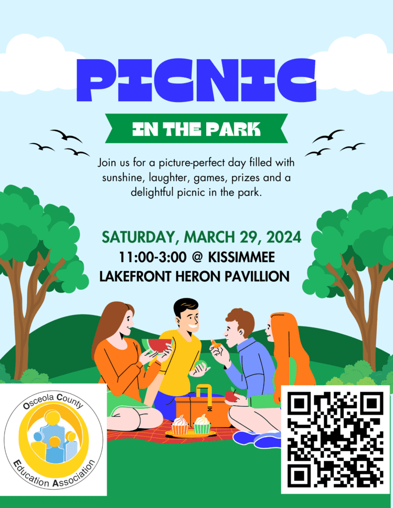 Join us at March, 29 at the Kissimmee Lakefront Park for our annual picnic and celebration.