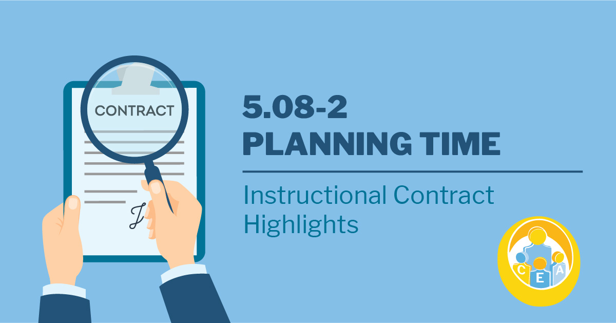 Teachers are entitled to daily planning time that is scheduled within the instructional day and cannot be less than 45 minutes per day...