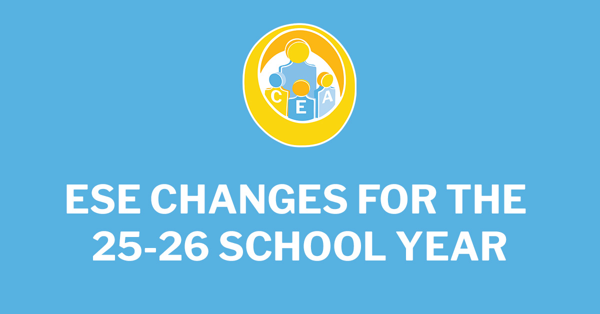 With the upcoming changes to ESE next year, OCEA advocates for educators. Join now for support and resources.