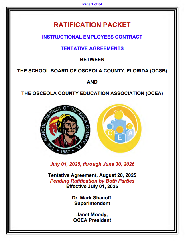 Instructional Ratification Packet