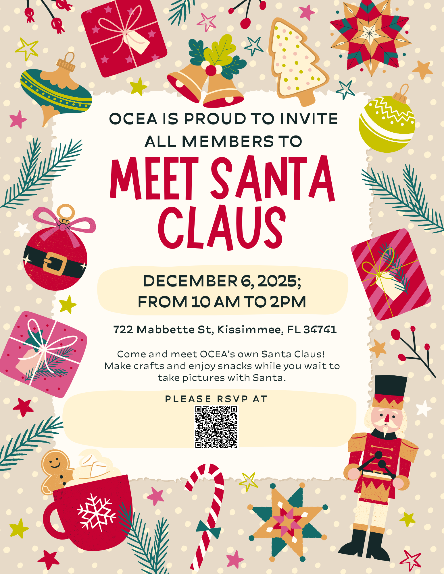 Join us for a fun-filled day where you can meet OCEA's very own Santa Claus!