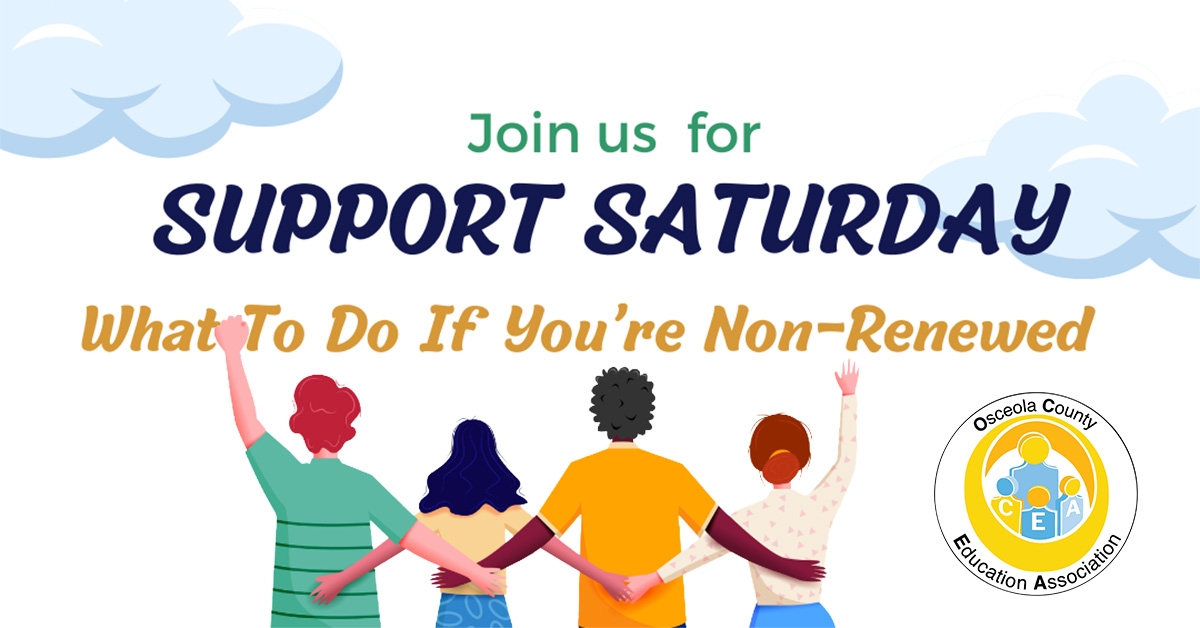 Feeling uncertain about non-renewal? Join Support Saturday on April 25, 2026, 10 AM - 12 PM at OCEA’s Office.