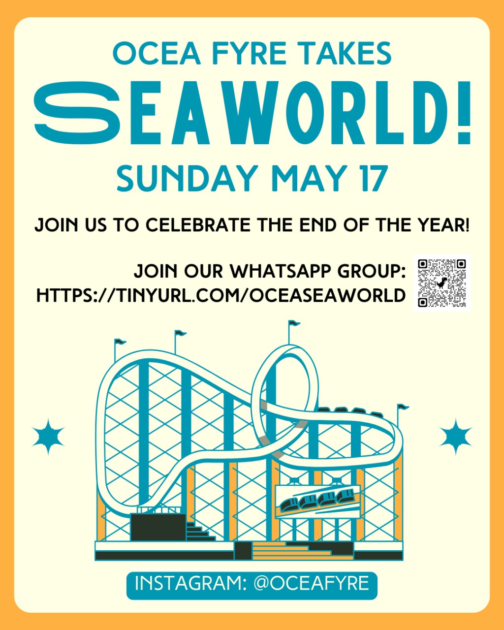 Join OCEA FYRE at SeaWorld on Sunday, May 17, to celebrate the end of the school year with your fellow Osceola County educators and ESPs.
