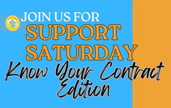 Know your contract at OCEA Support Saturday! Join us for essential insights, union support, and light snacks.